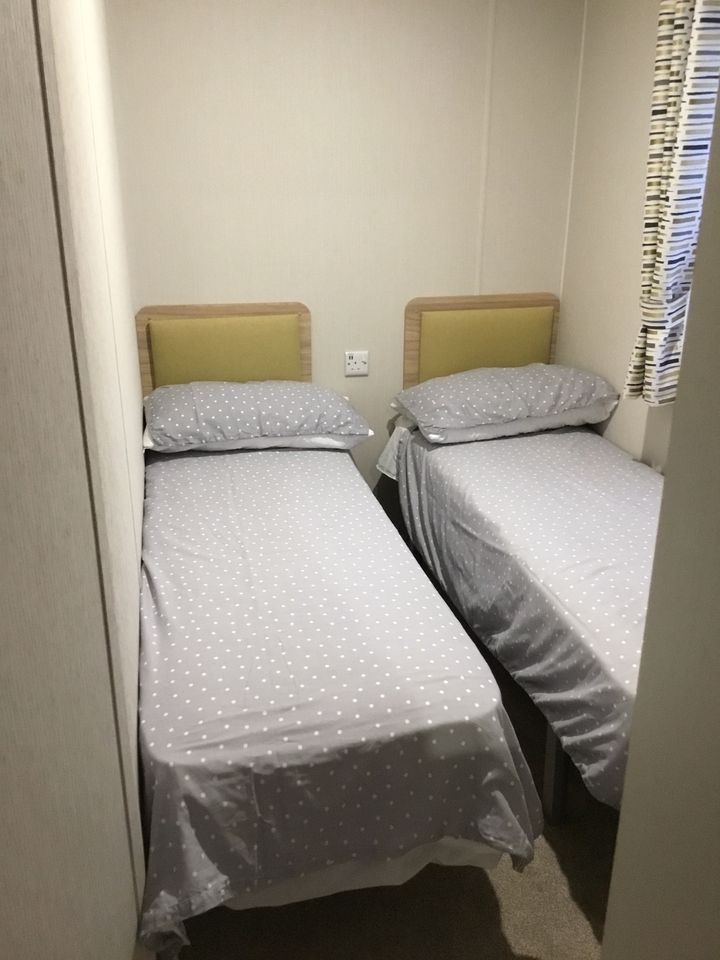 The twin bedroom with two single beds
