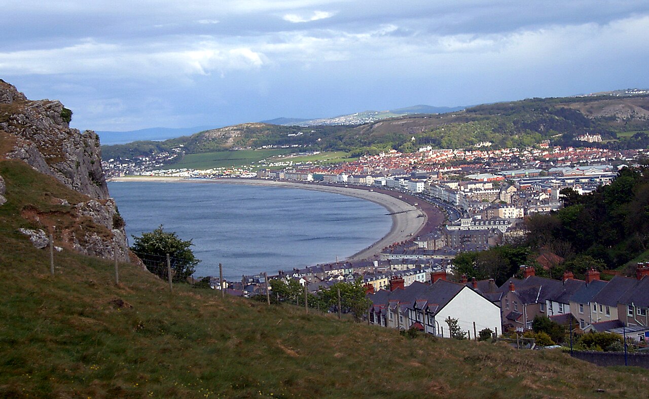 Llandudno and its bay, seen from the Great Orme